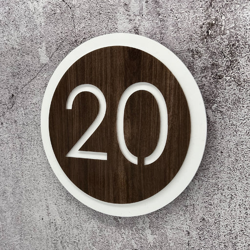 circle house number sign