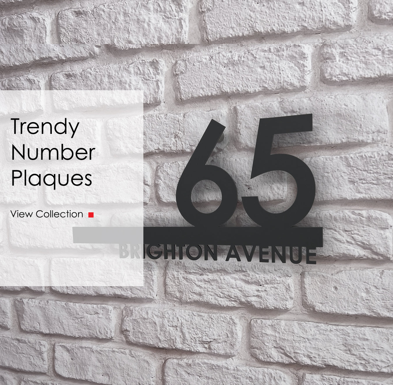 trendy house number plaques