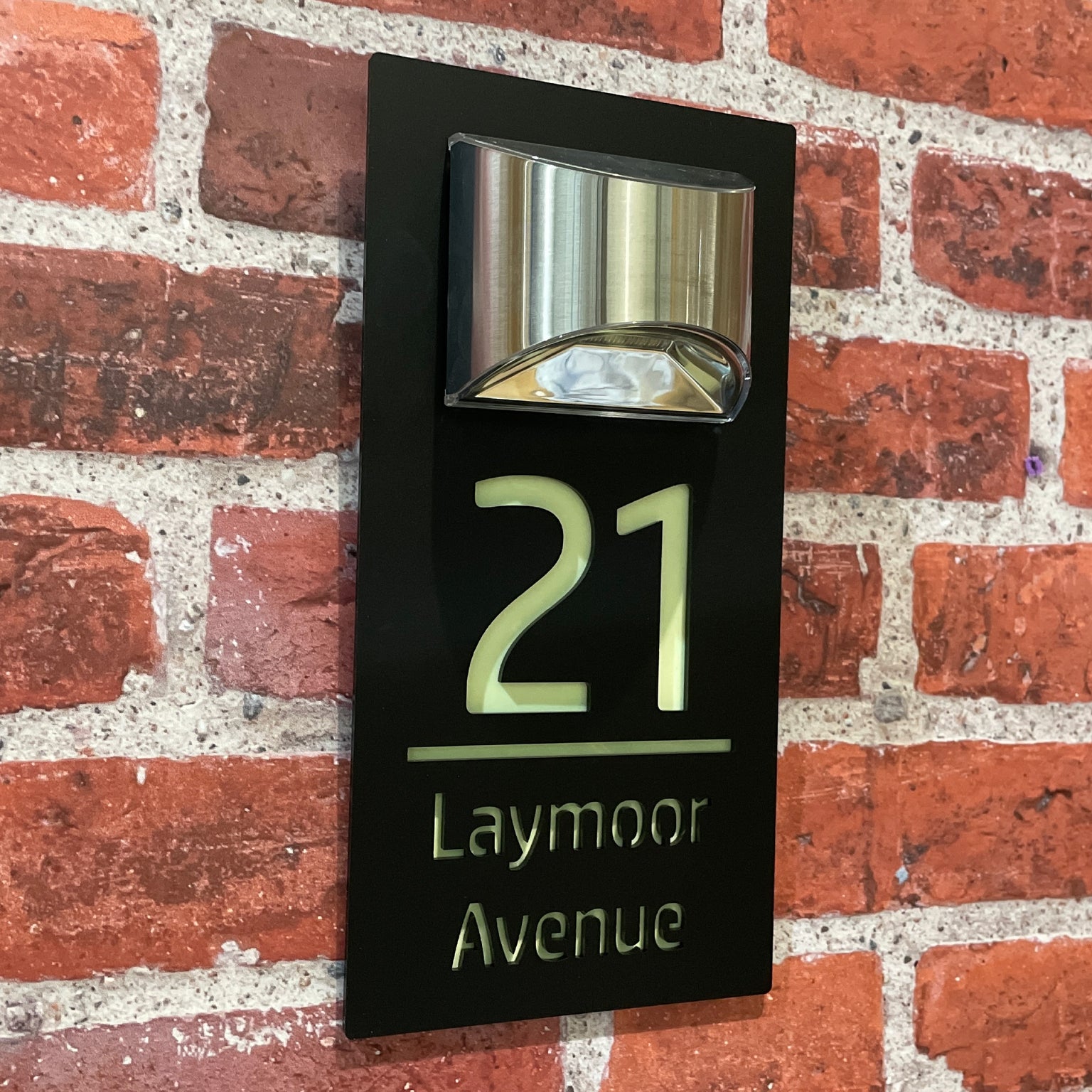 Illuminated Solar House Signs — Perfect House Signs