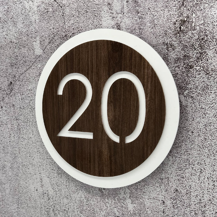 circle house number sign