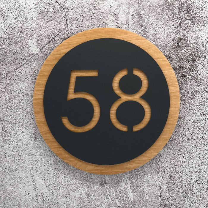 circle house number sign