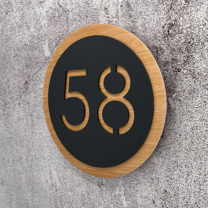 circle house number sign