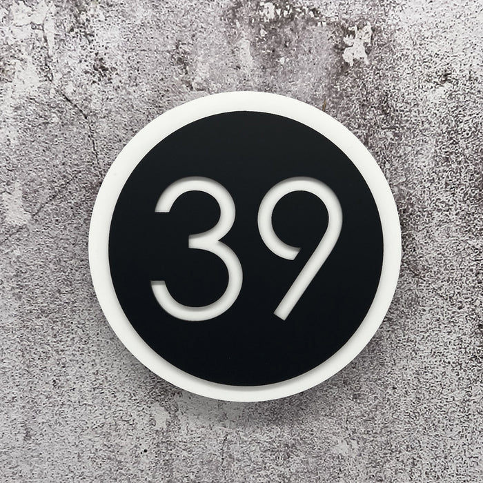 circle house number sign