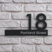 personalised laser cut house number sign