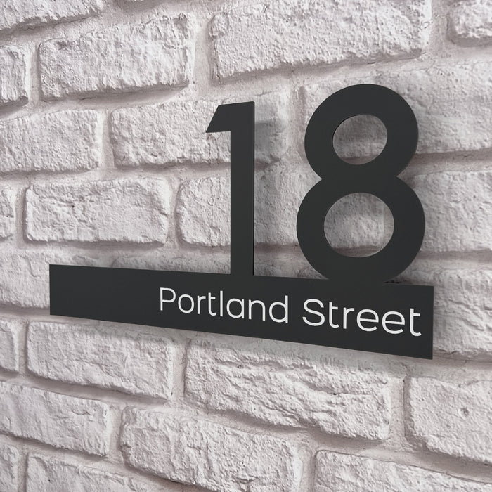 personalised laser cut house number sign