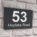 grey acrylic house number sign