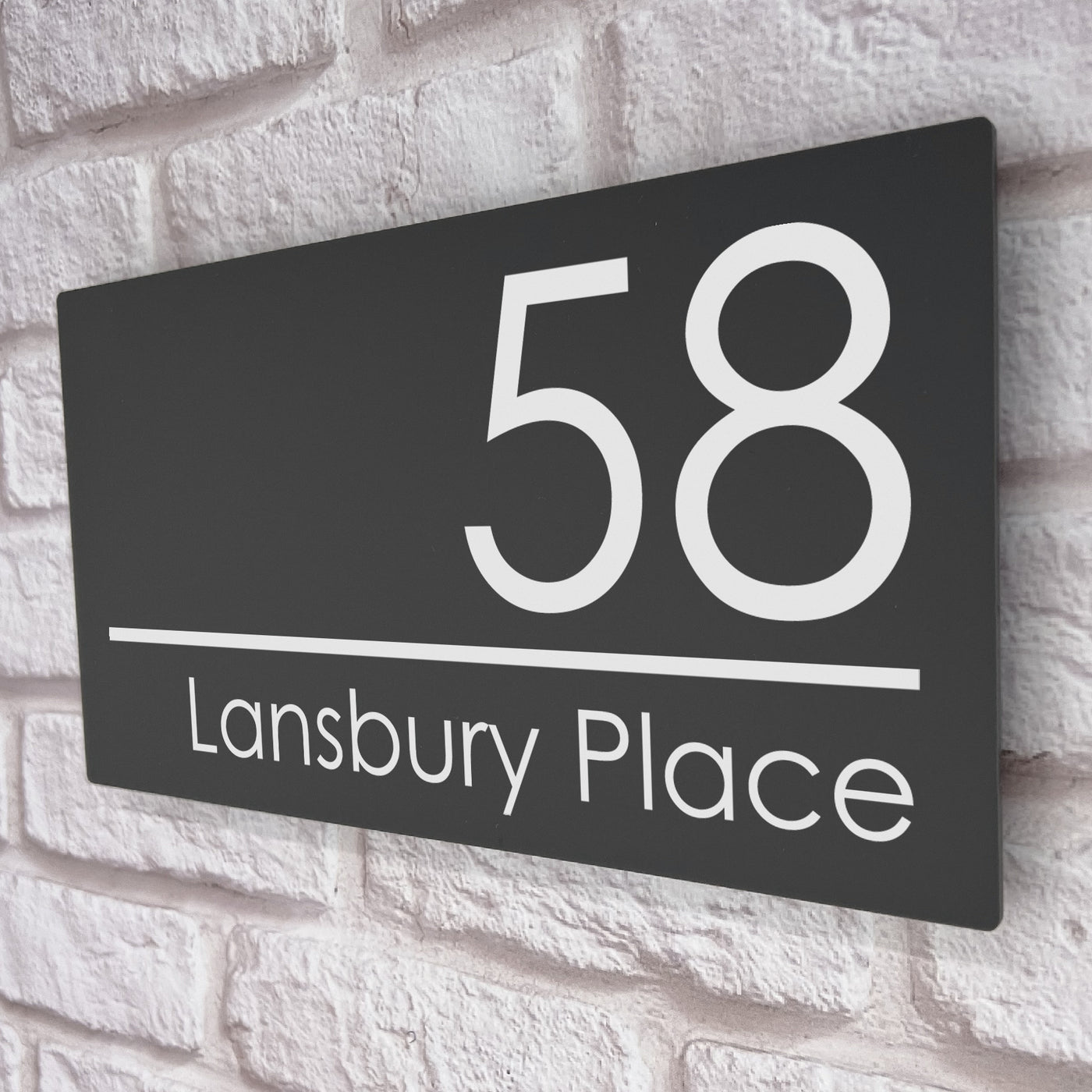 Large Spectrum House Number Sign Floating Style Door Name Plaque ...