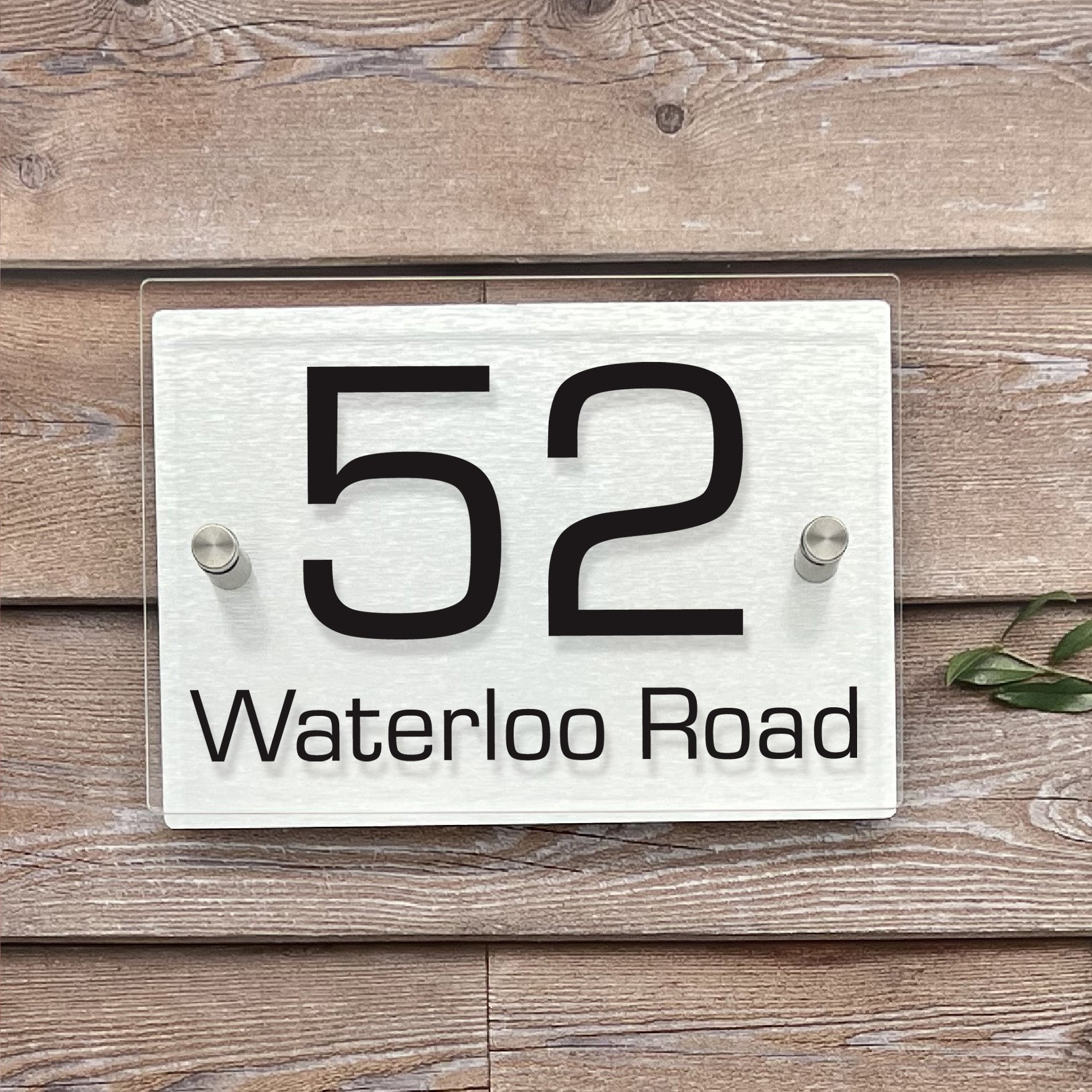 Prestige Solar House Number Signs With Solar Light Clear Rectangle Sty ...