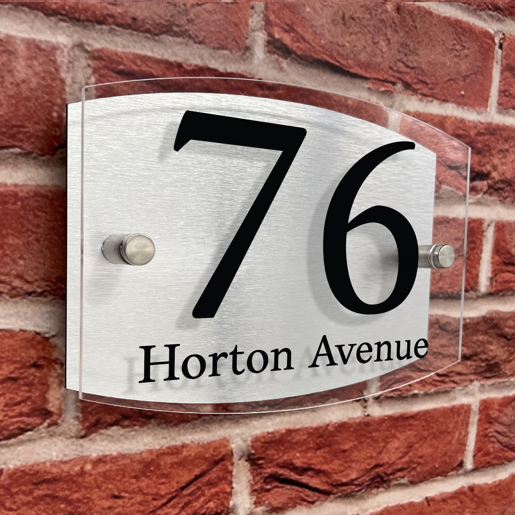 Prestige Curve House Number Signs Door Name Plaque — Perfect House Signs