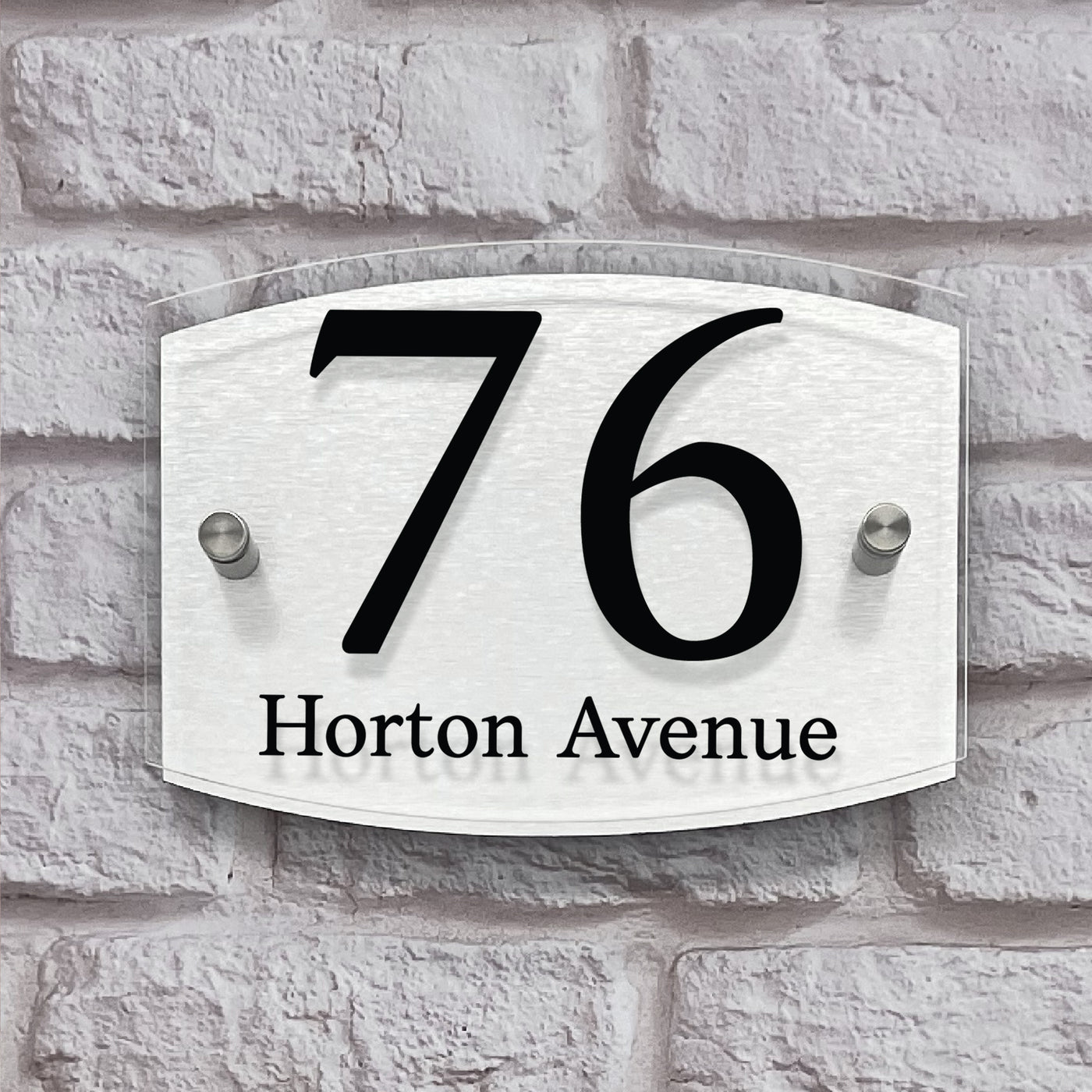 Prestige Curve House Number Signs Door Name Plaque — Perfect House Signs