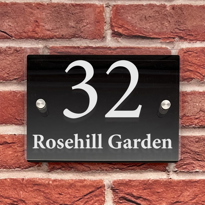 rectangle house number sign