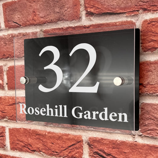 rectangle house number sign