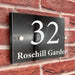 rectangle house number sign