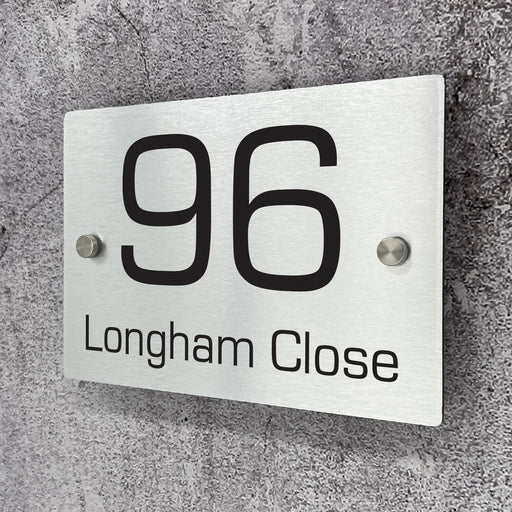 rectangle house number sign