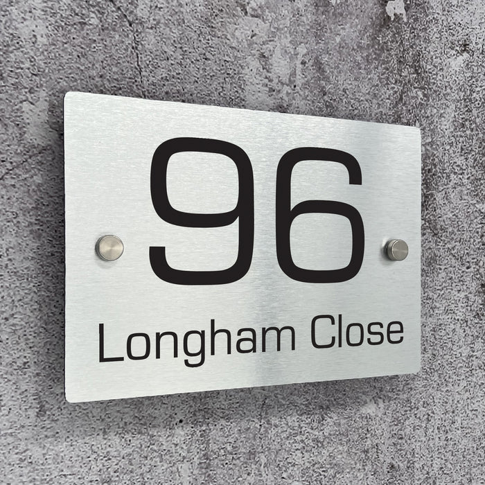 rectangle house number sign