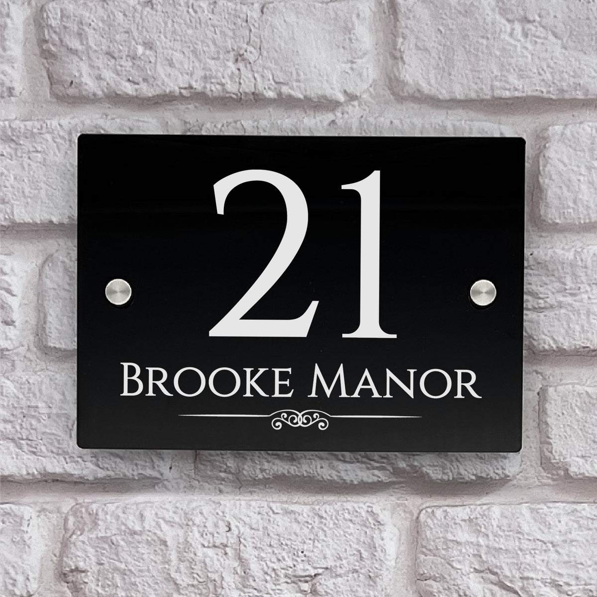 Imperium House Number Sign Rectangle Vintage Style Door Name Plaque ...
