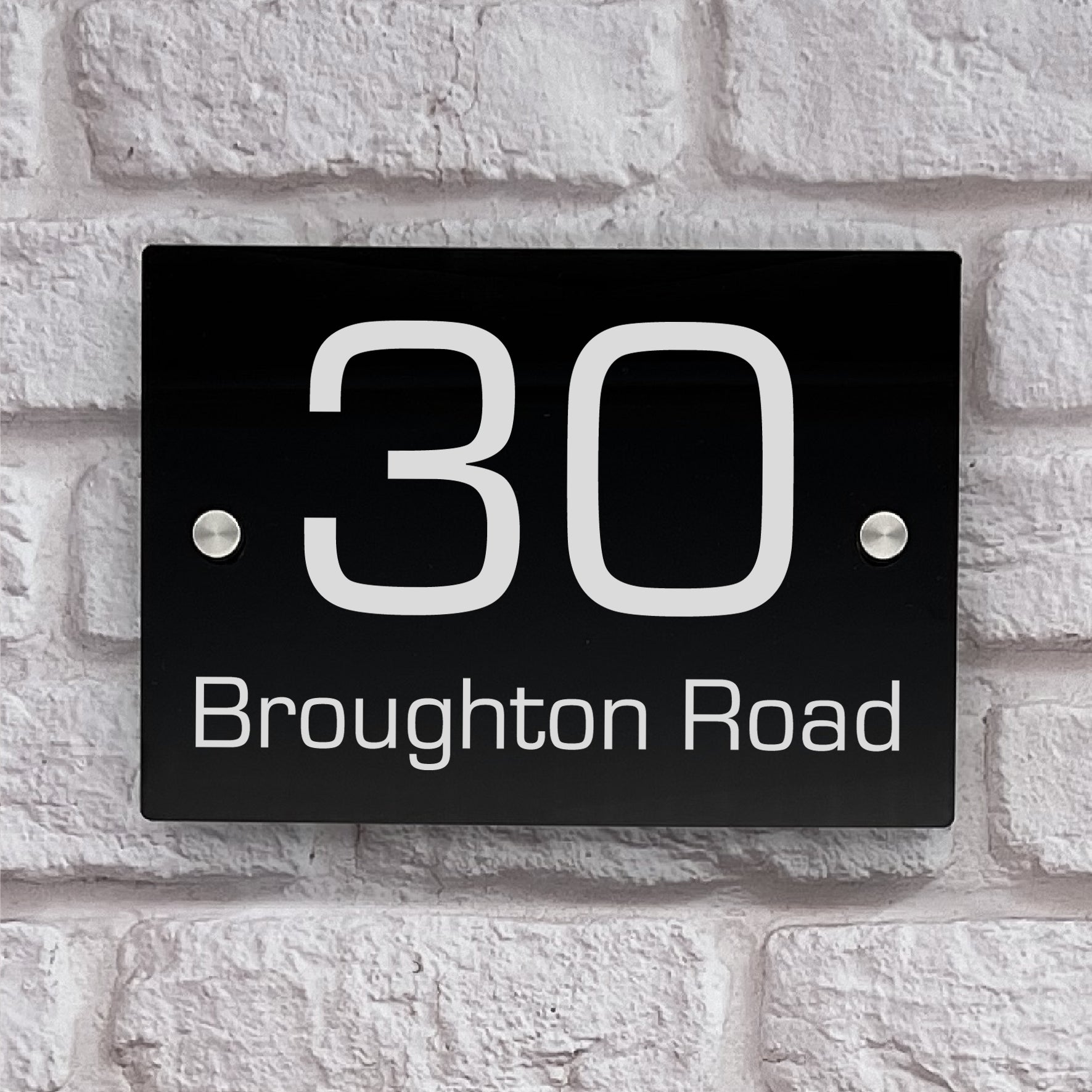 Imperium Solar House Number Signs With Solar Light Rectangle Style Doo ...