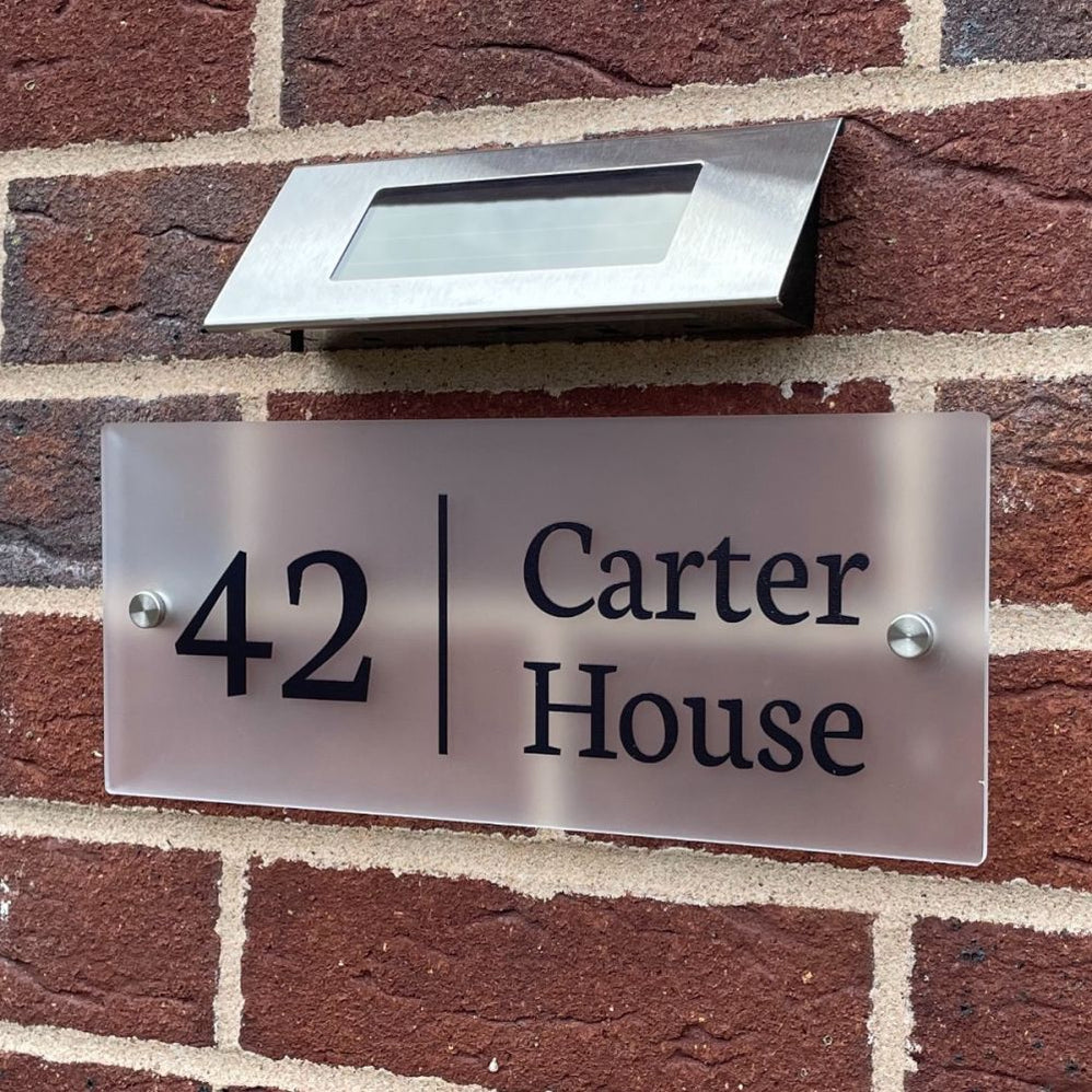 Illuminated Solar House Signs — Perfect House Signs