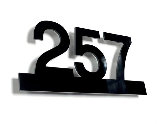 laser cut house number sign